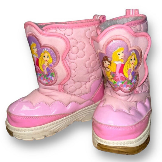 Disney Princess Toddler Girl Size 9/10 Pink Fur Lined Snow Boots