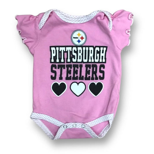 Girl's NFL Size 0-3 Months Pink Steelers Onesie
