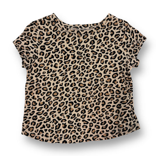 Old Navy Kids Size 2T Girls Cheetah Print Short Sleeve Cotton Shirt