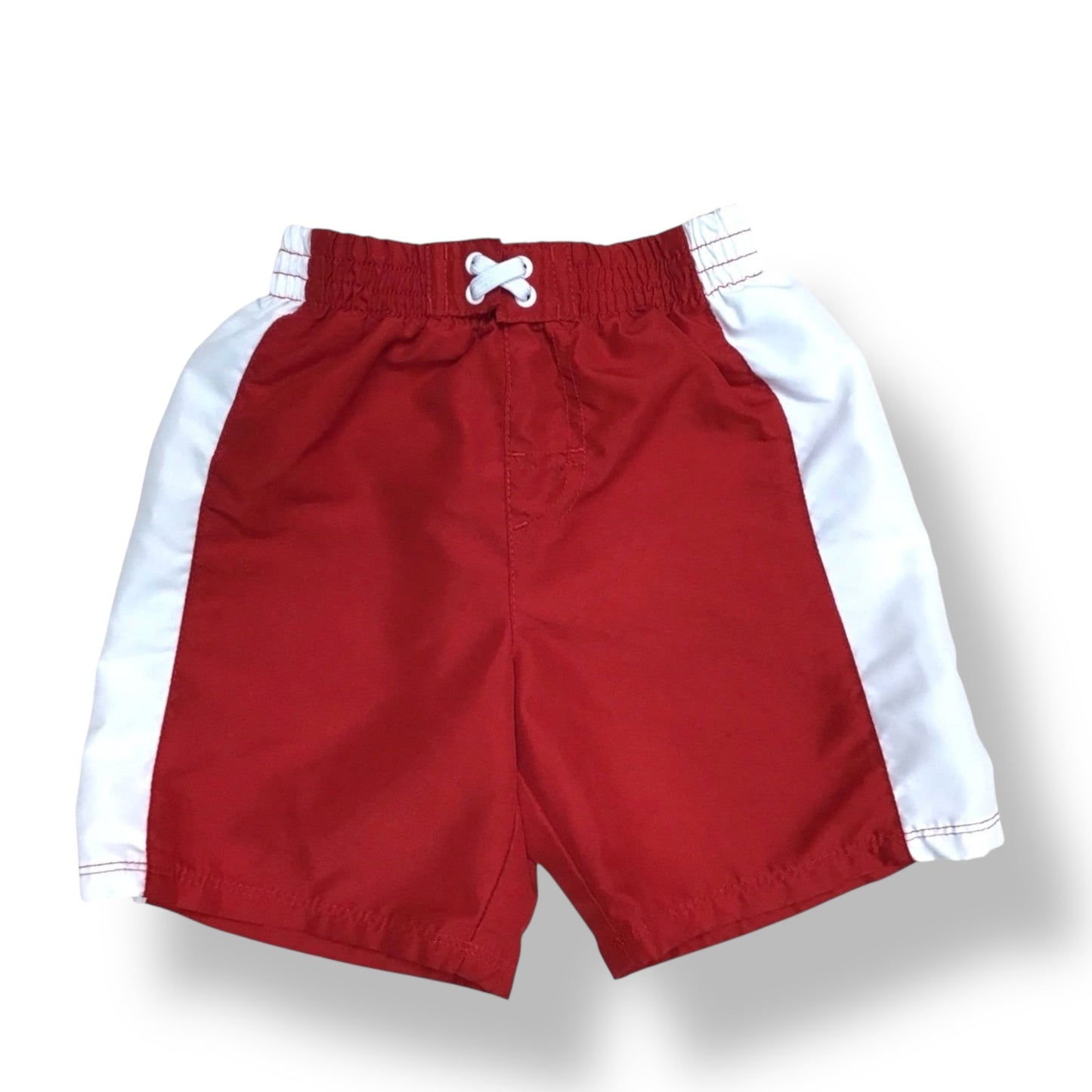 Boys Size 24 Months Red Toddler Swim Trunks