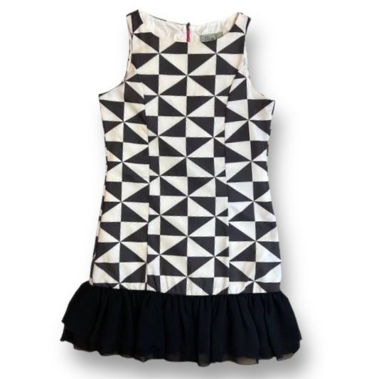 Girls Elisa B Size 16 YLG B&W Print Boutique Sleeveless Dress