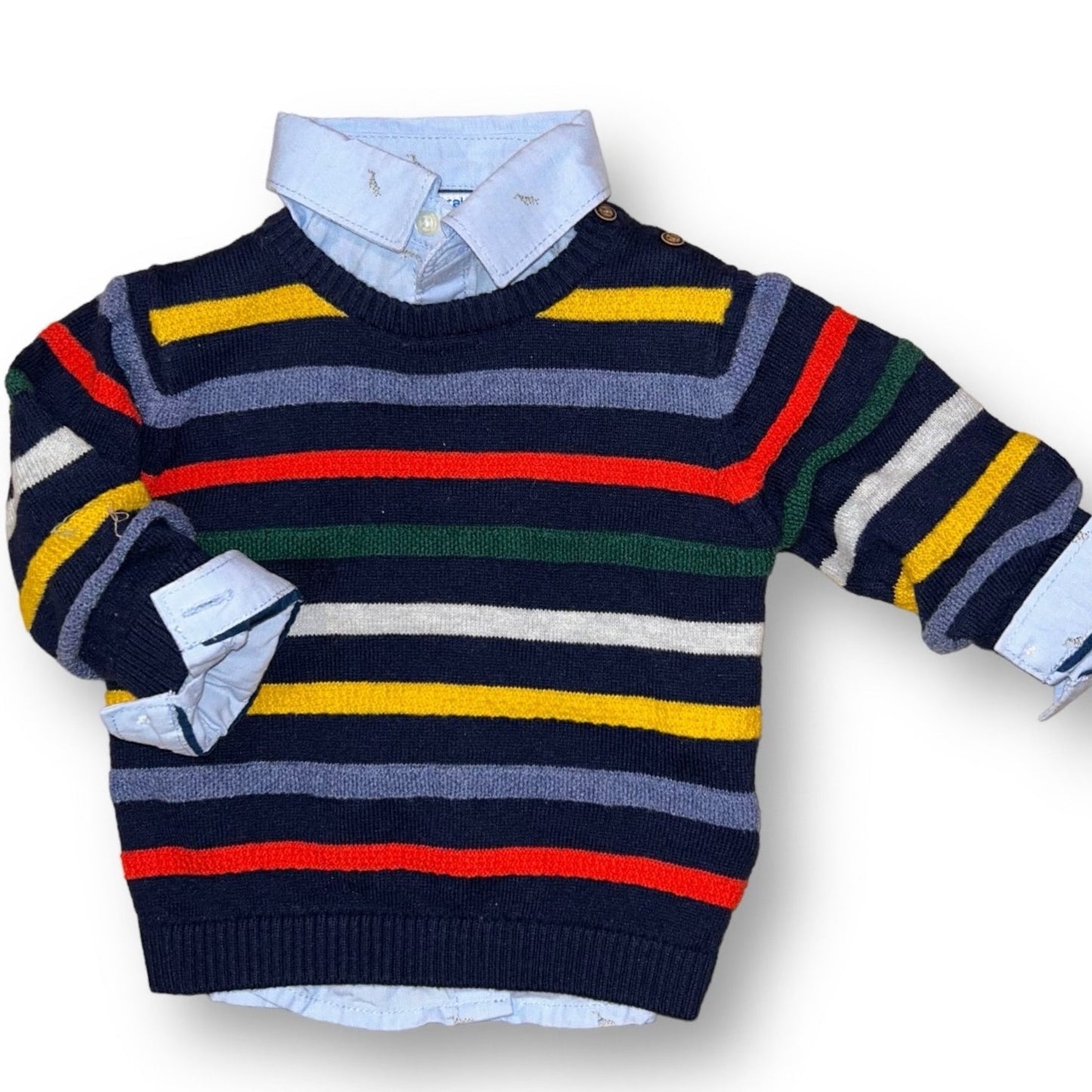 Mayoral Baby Boys Size 6 Months 2-Pc Sweater & Button Up Dress Shirt