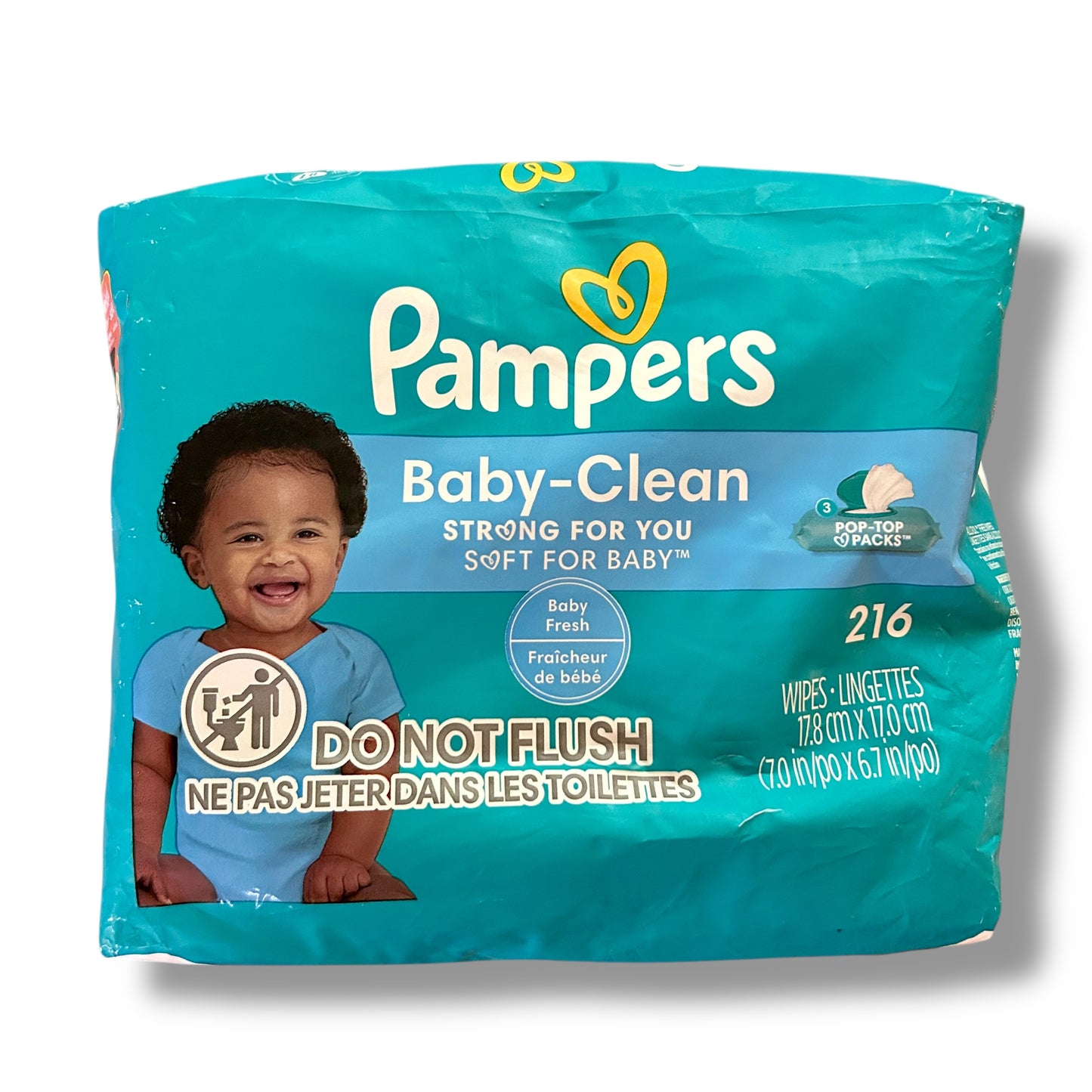 NEW! Pampers Baby Clean Wipes 360 Count Baby Fresh 5 Pop-Top Packs Diaper Wipes