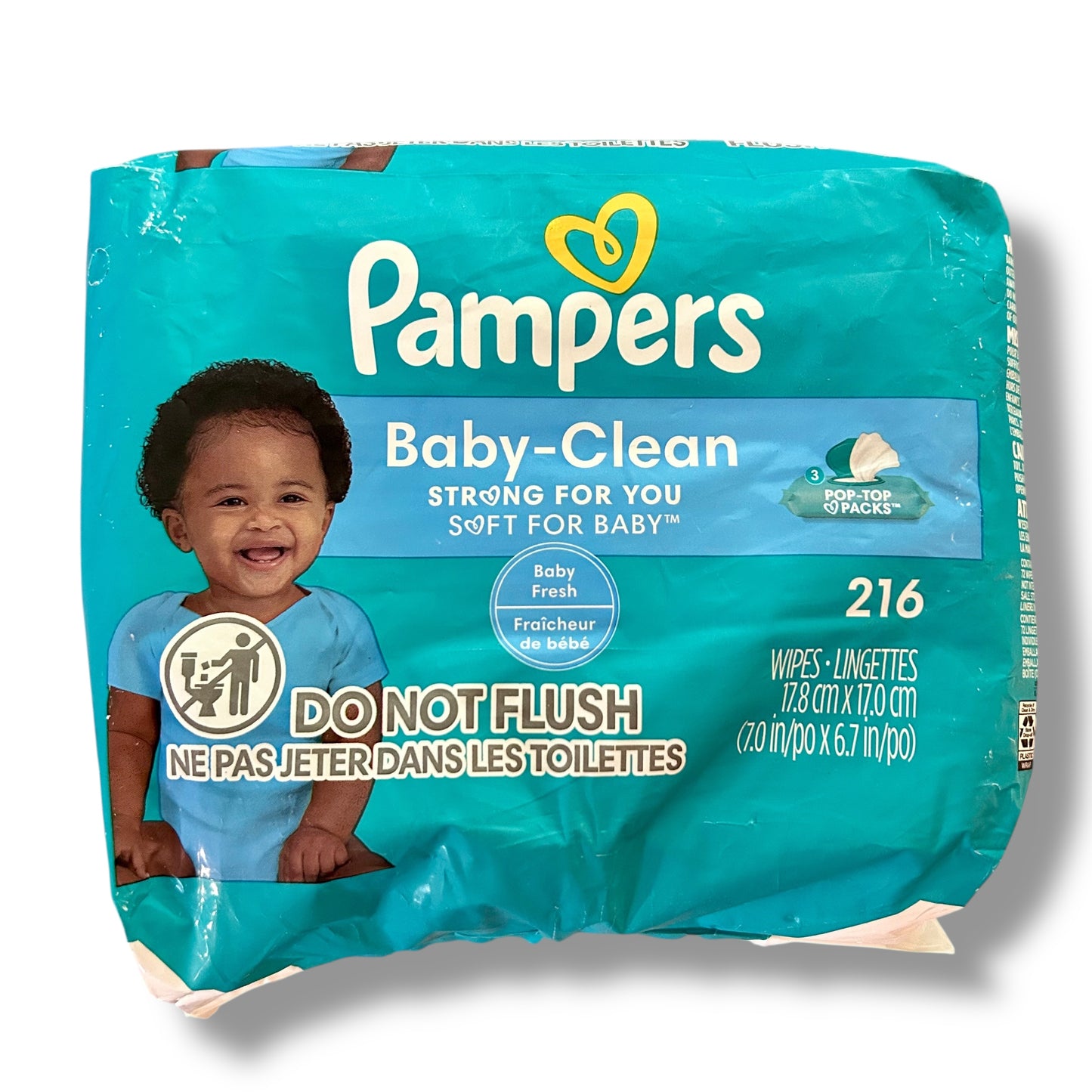 NEW! Pampers Baby Clean Wipes 360 Count Baby Fresh 5 Pop-Top Packs Diaper Wipes