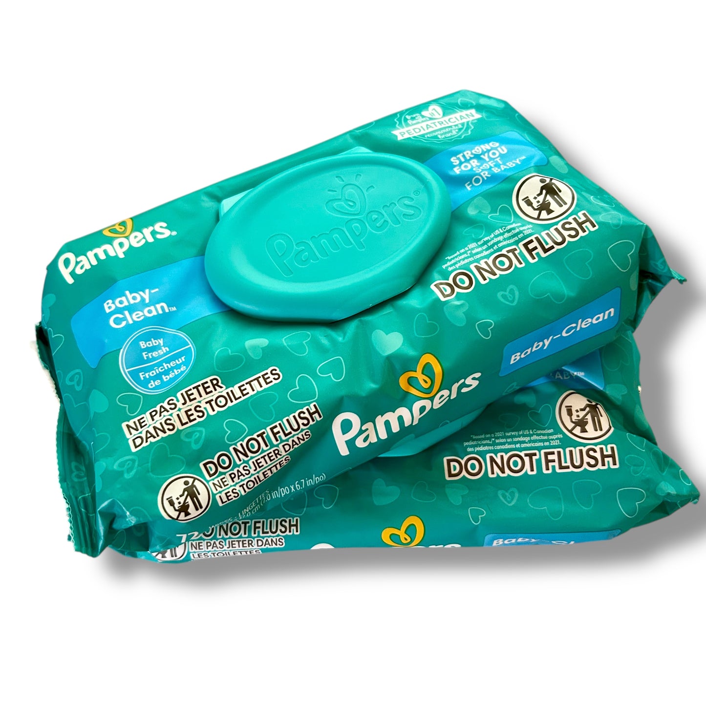 NEW! Pampers Baby Clean Wipes 360 Count Baby Fresh 5 Pop-Top Packs Diaper Wipes