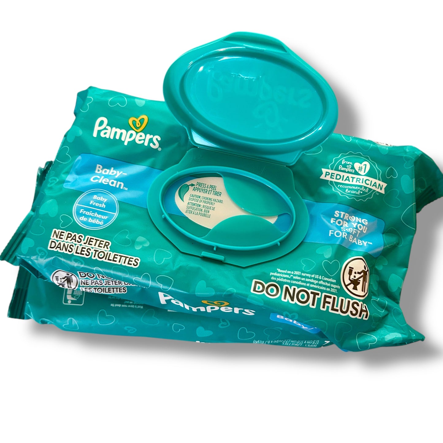 NEW! Pampers Baby Clean Wipes 360 Count Baby Fresh 5 Pop-Top Packs Diaper Wipes