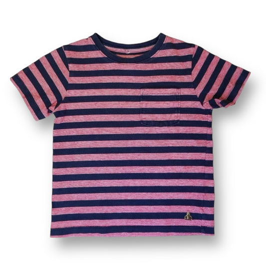 Boys Gap Size 4 Red & Navy Striped Pocket T-Shirt