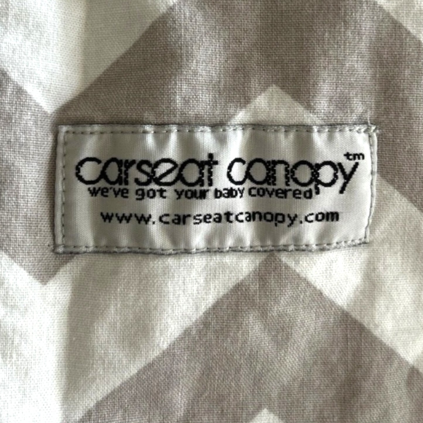 Universal Infant Car Seat Cover Canopy, Gray Chevron Baby Seat Blanket