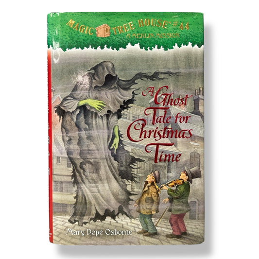Book cover of 'A Ghost Tale for Christmas Time' from the Magic Tree House series.