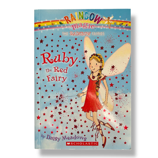 Book cover of 'Ruby the Red Fairy' from Rainbow Magic series on a white background