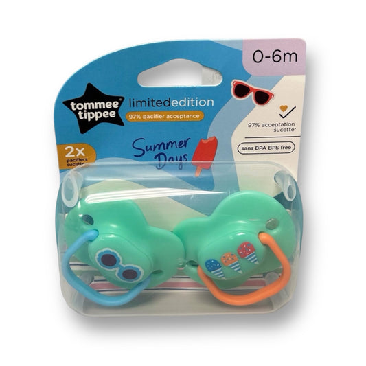 NEW! Tommee Tippee Limited Edition Summer Days Pacifier 0-6 month, 2-Count