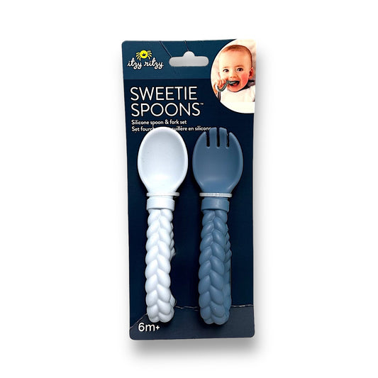 NEW! Itzy Ritzy Blue Spoon & Fork Set