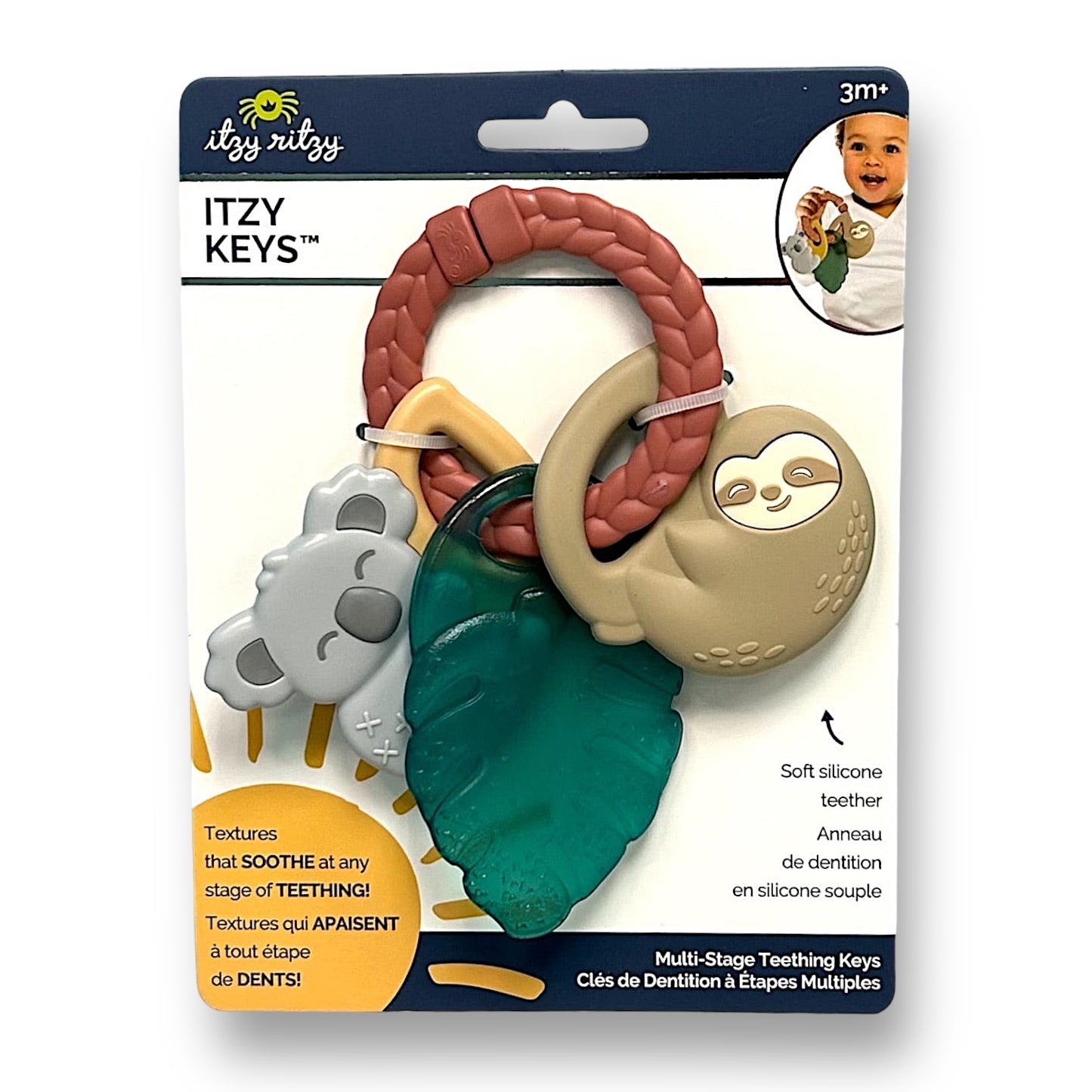 NEW! Itzy Ritzy Tropical Keys Texture Ring with Teether & Rattle