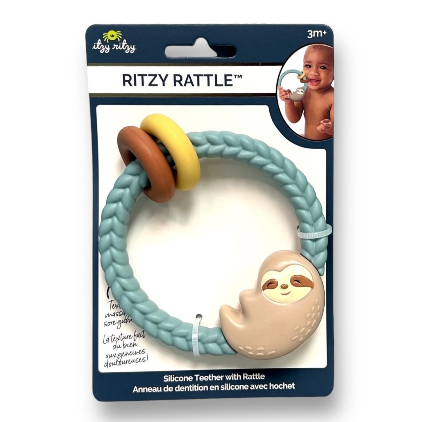 NEW! Itzy Ritzy Rattle™ Silicone Sloth Teether