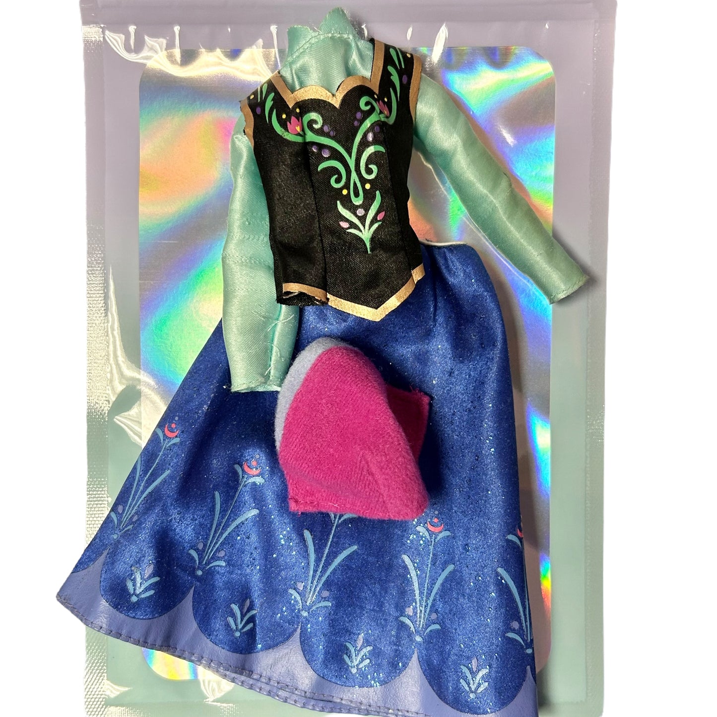 Disney Frozen Princess Anna Barbie Doll Clothes 3-Piece Outfit & Gift Pouch