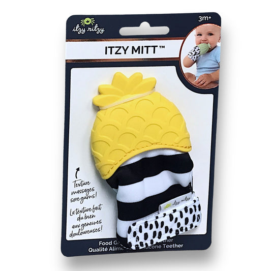 NEW! Itzy Mitt™ Silicone Teething Mitt: Pineapple