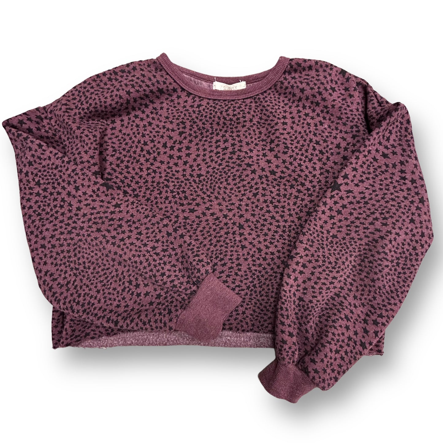 Z Supply Size 12/14 Youth Girls Star Print Crop Out Sweatshirt