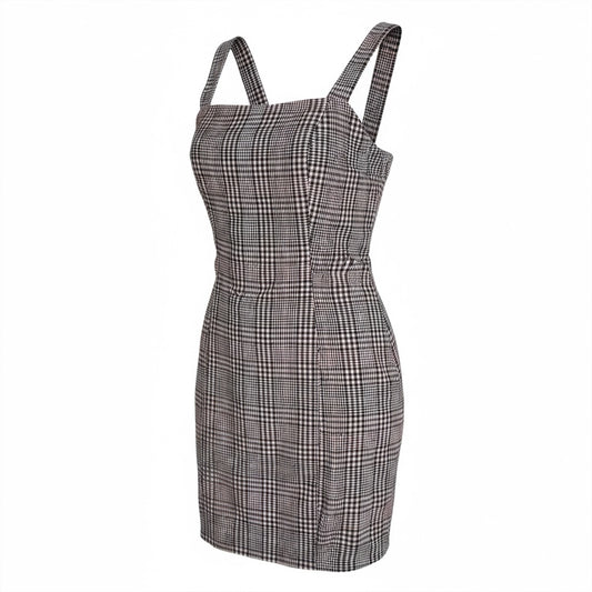 American Eagle XS Dress Zipper Back Sleeveless Plaid Jumper
