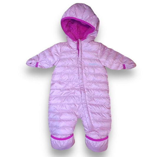 Eddie Bauer Baby Girl Size 0-3 Months Pink Fur-Lined Zip Bunting