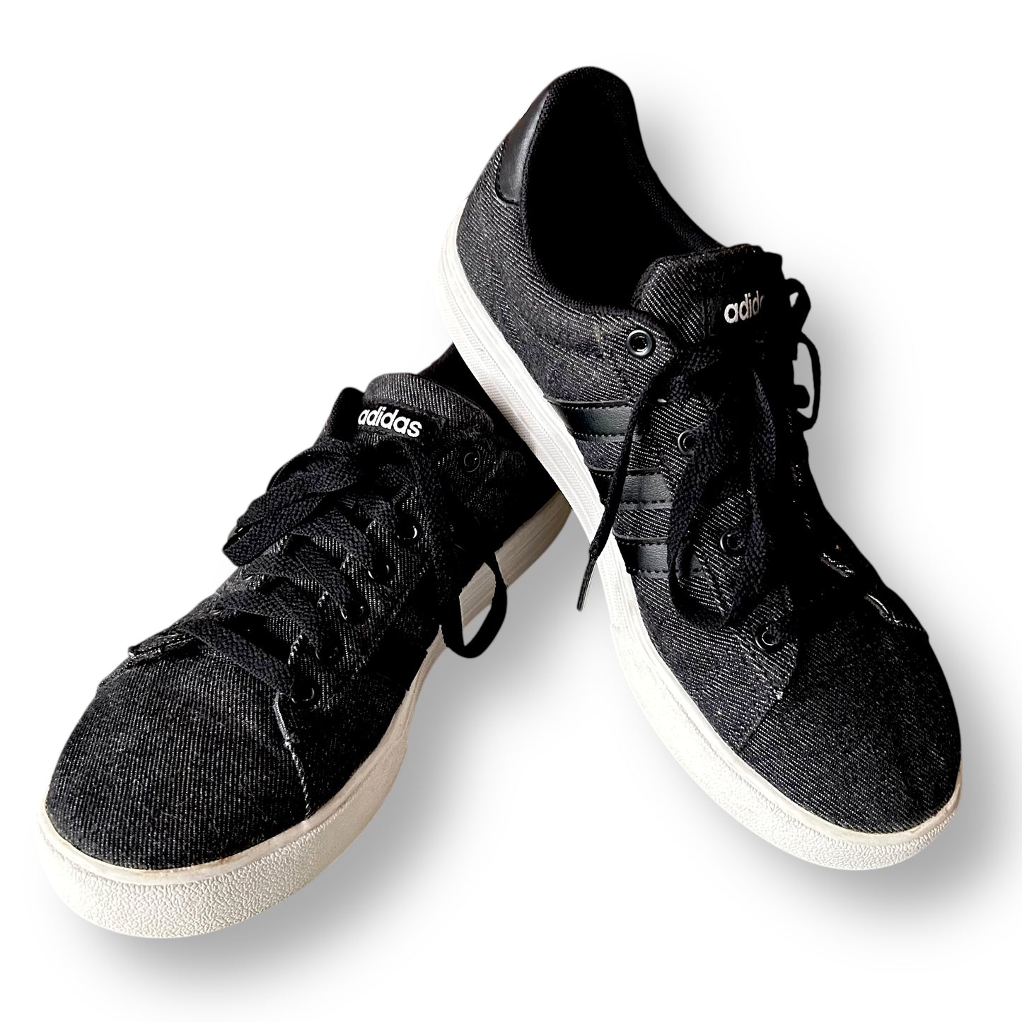 Men's Size 8 Adidas Daily 2.0 Sneaker Gray Black Canvas Ortholite Float Shoes