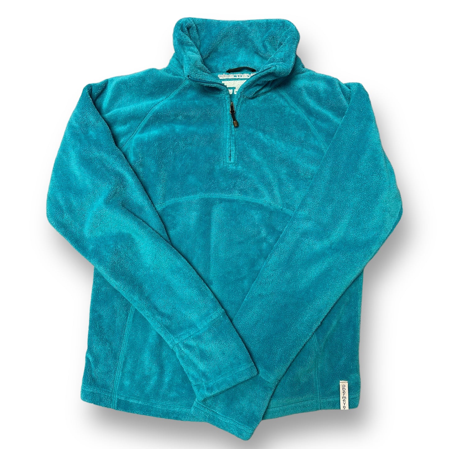 Girls Obermeyer Size 16/18 YXL Teal Quarter-Zip Furry Fleece Pullover