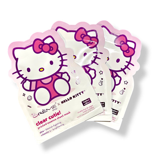 NEW! The Crème Shop Face Mask (3 Pack) Hello Kitty Skincare Vitamin C Sheet Mask