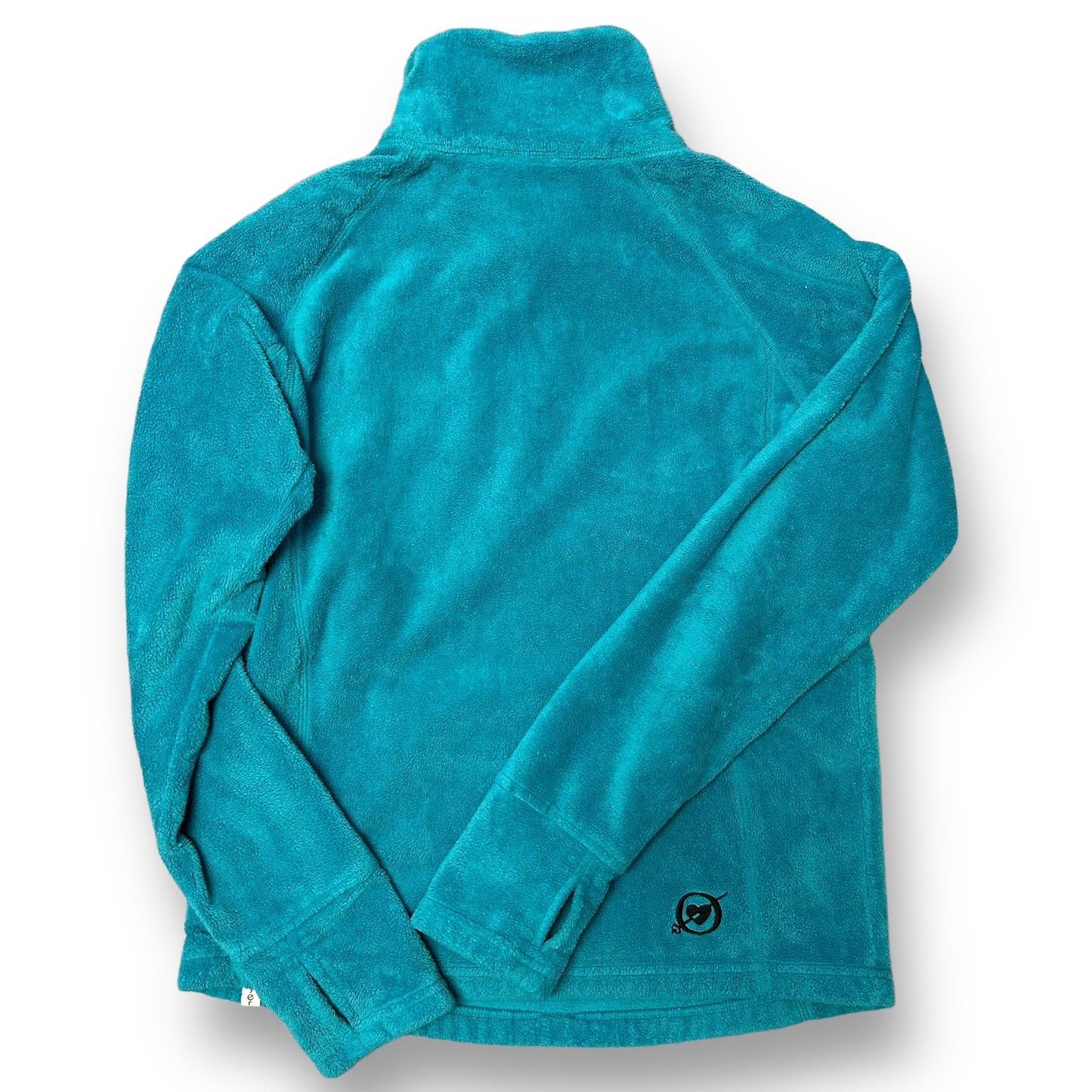 Girls Obermeyer Size 16/18 YXL Teal Quarter-Zip Furry Fleece Pullover