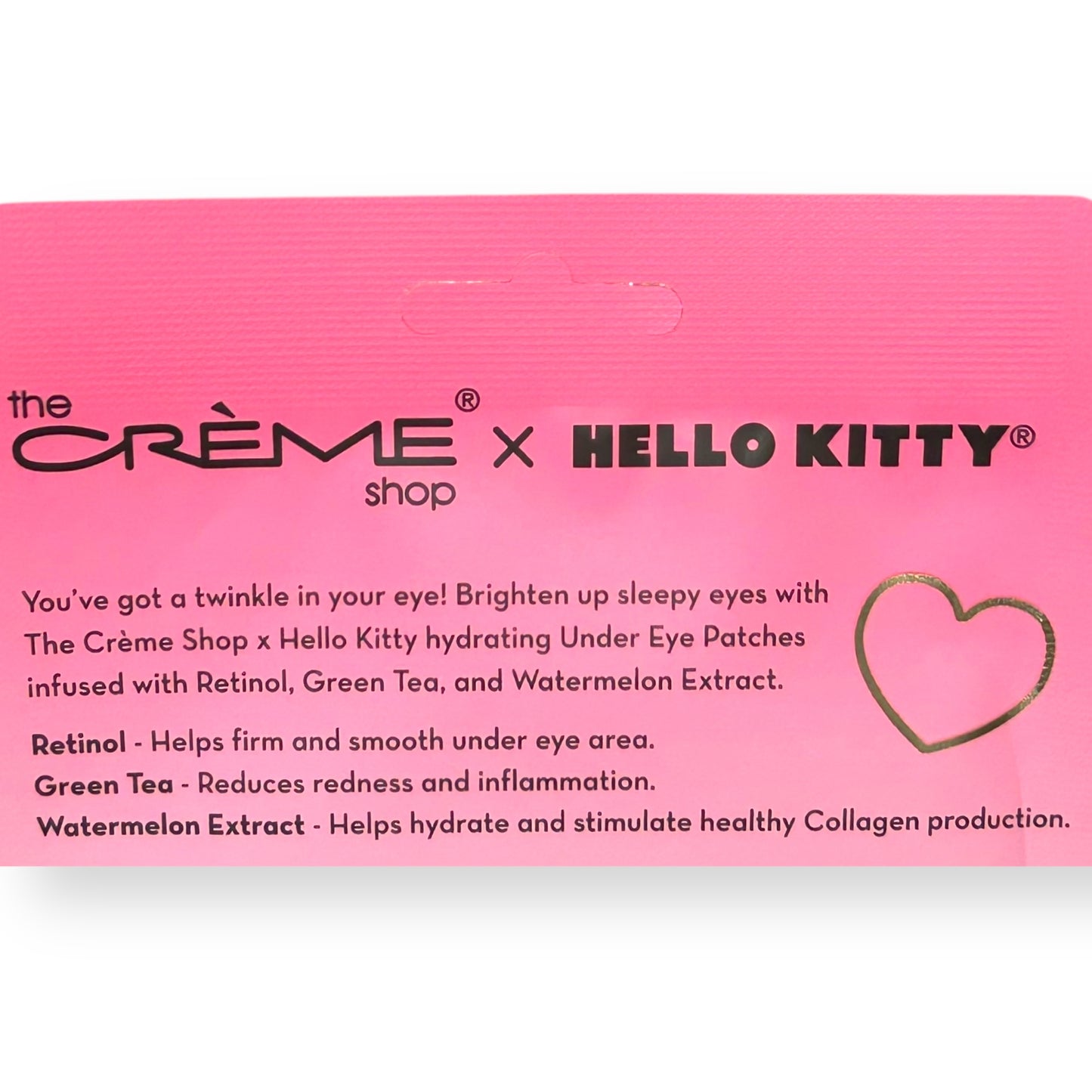 NEW! The Crème Shop Hydrogel Under Eye Patches Hello Kitty Girls Skincare (3 Pk)