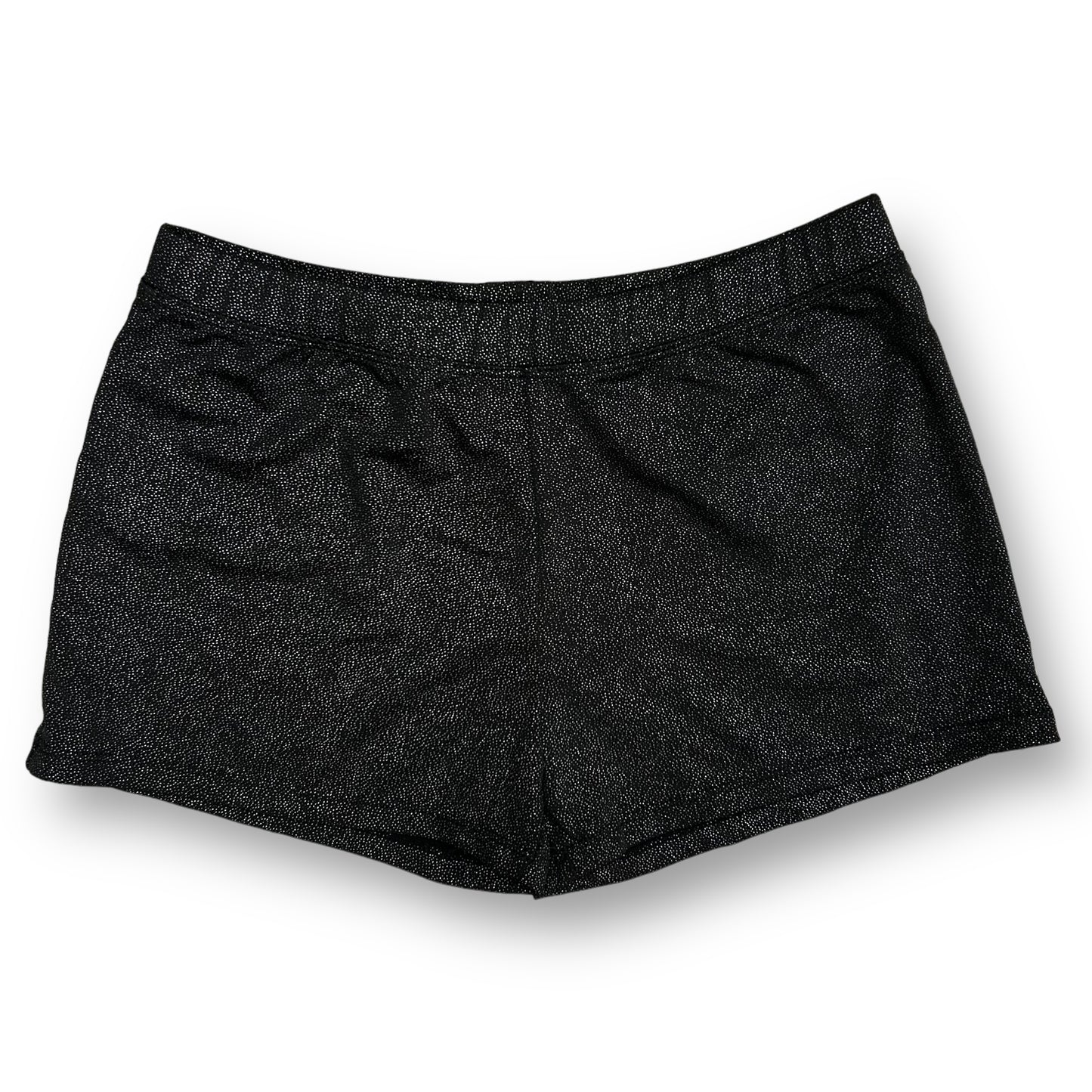 Girls Dancina Size 10 Black Shimmer Fitted Dance Shorts