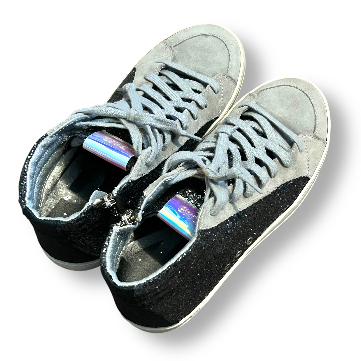 P448 Skate Sneaker Size 37 EU / Women’s 7 US Black & Gray High Top with Zipper