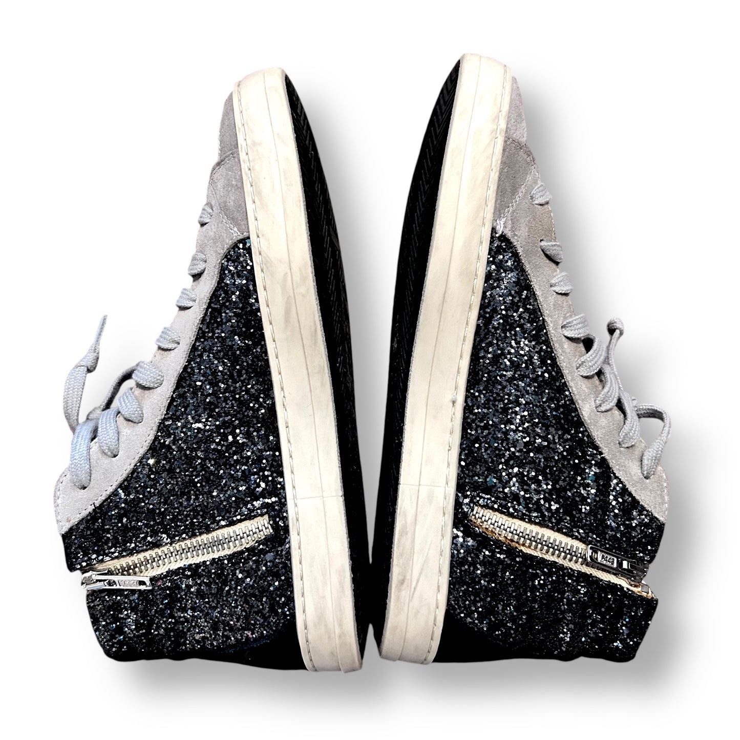 P448 Skate Sneaker Size 37 EU / Women’s 7 US Black & Gray High Top with Zipper