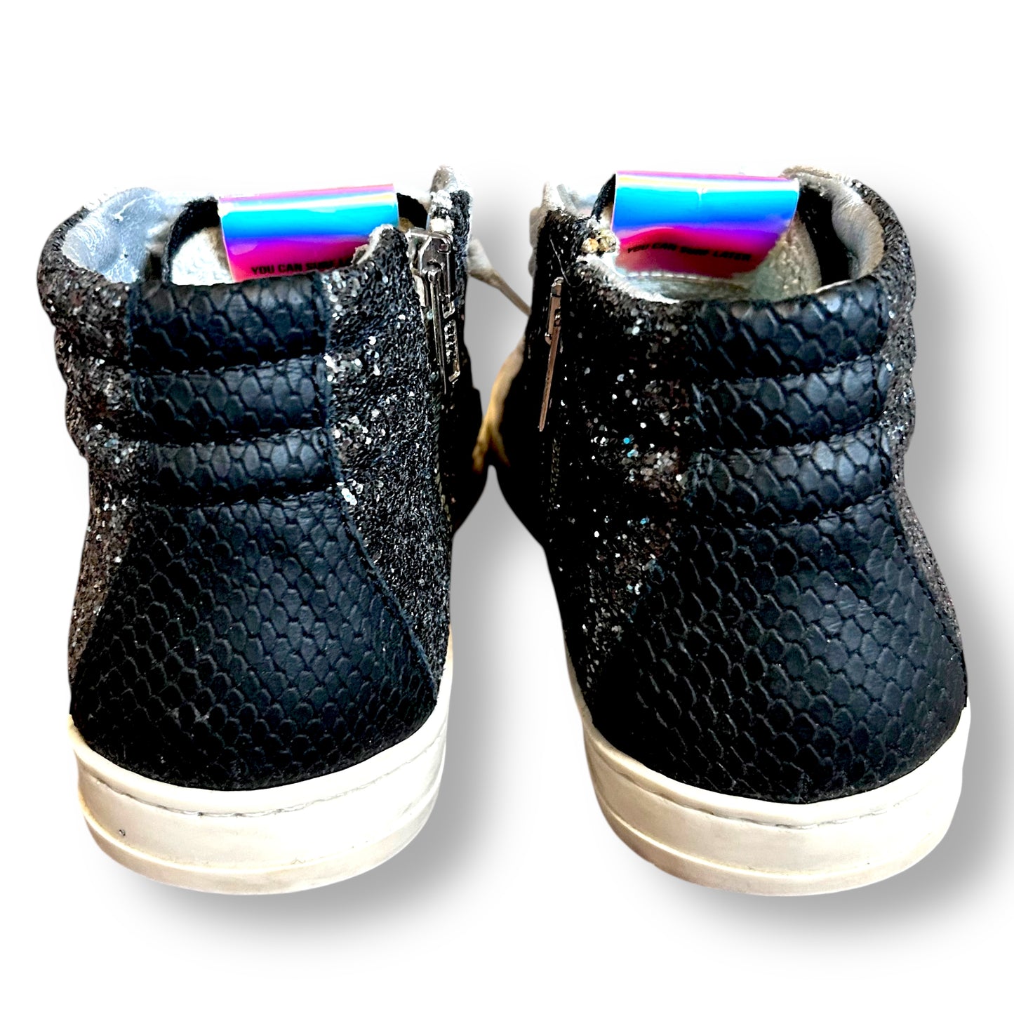 P448 Skate Sneaker Size 37 EU / Women’s 7 US Black & Gray High Top with Zipper