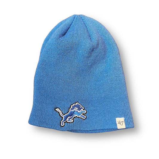 NFL Detroit Lions Youth Blue Fitted Knit Beanie Hat