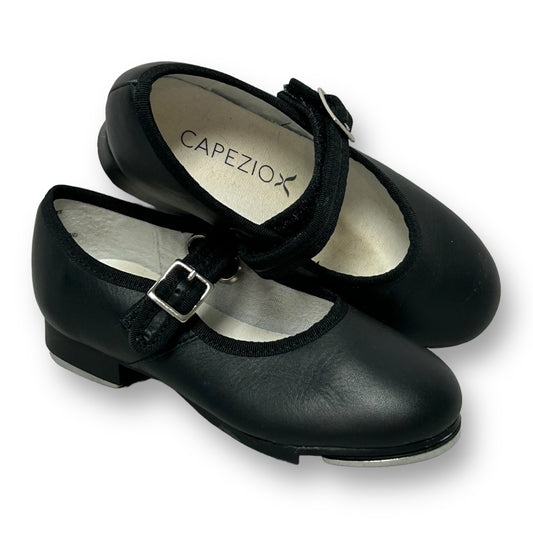 Capezio Big Girl Size 10 W Black Easy-On Tap Shoes