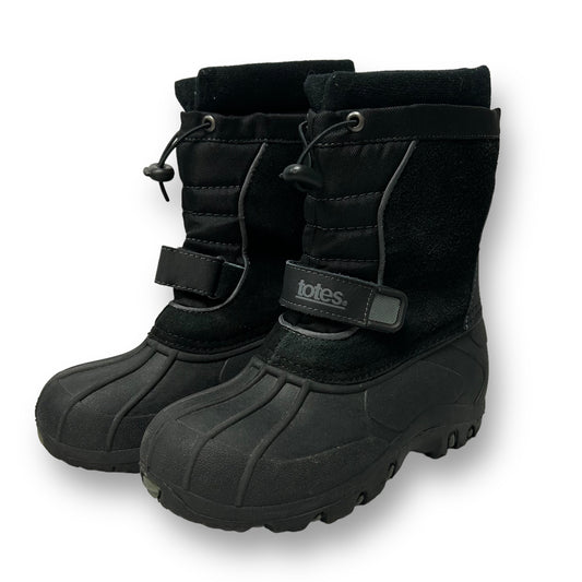 Totes Youth Boy Size 2 Black Snow Boots