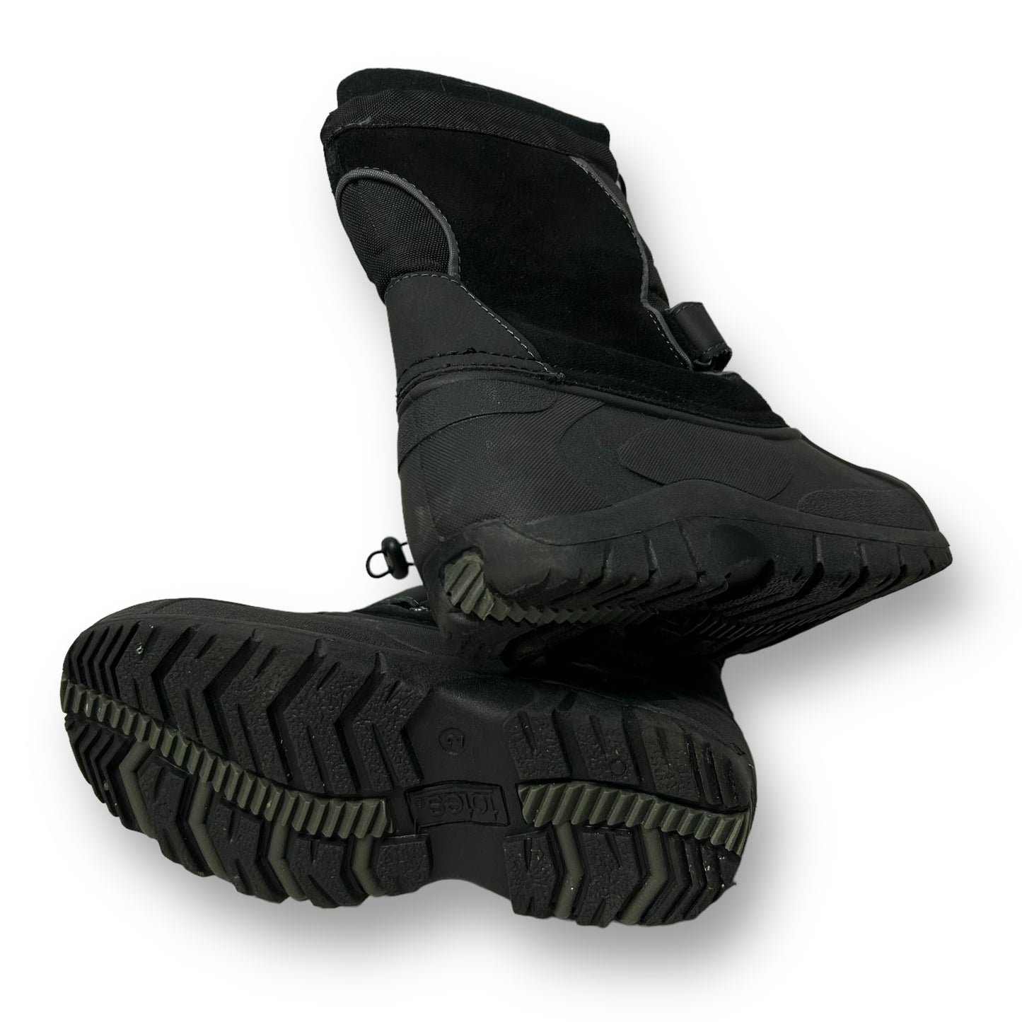 Totes Youth Boy Size 2 Black Snow Boots