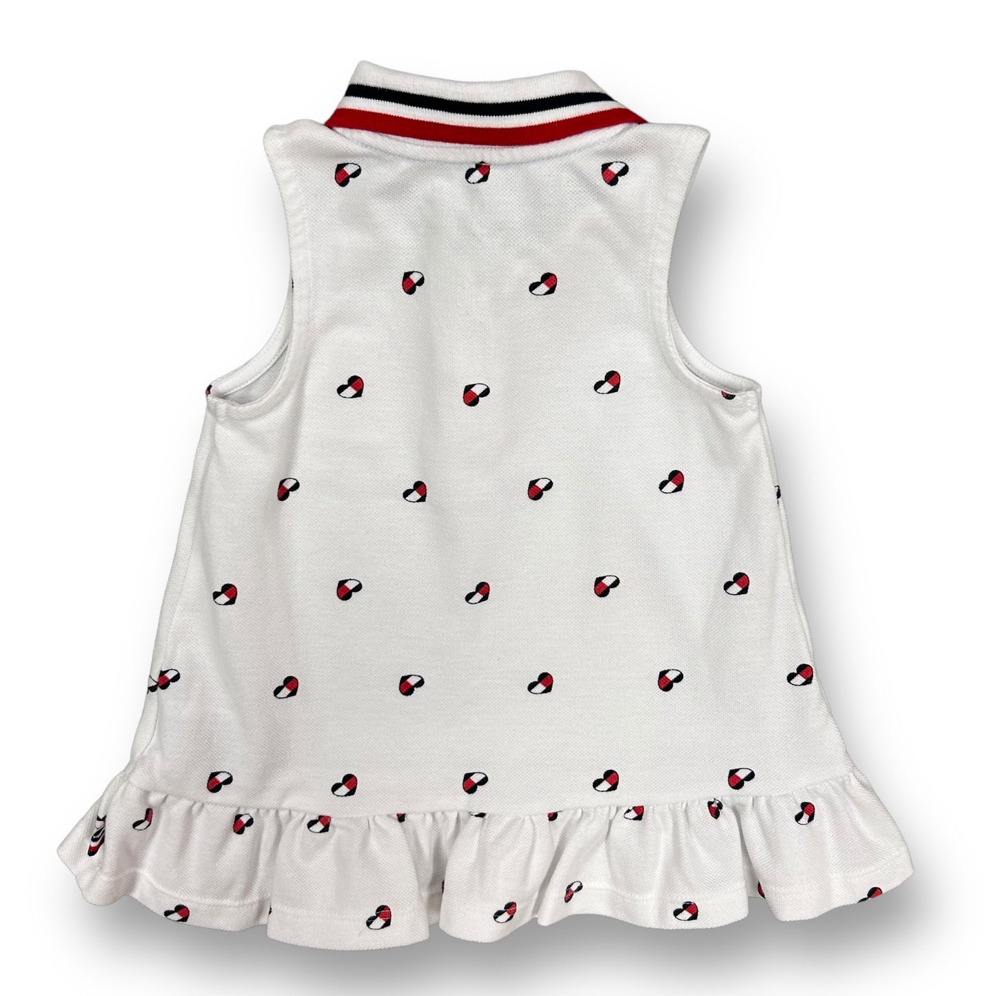 Girls Hilfiger Size 24 Months Red White Blue Sleeveless Ruffle Dress