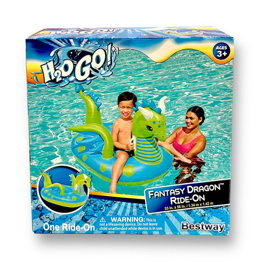 NEW! H2OGO! Fantasy Dragon Kids Ride-On Pool Float