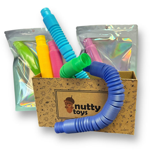 NEW! Nutty Toys Pop Tube Sensory Fidget Toy with Giftbag