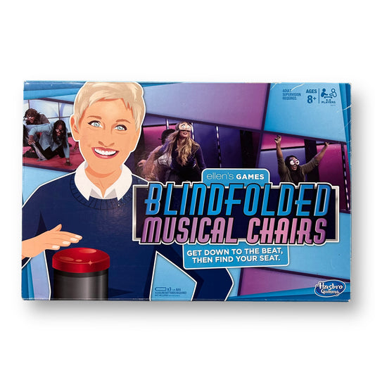 Hasbro Ellen's Games Blindfolded Musical Chairs Board Game