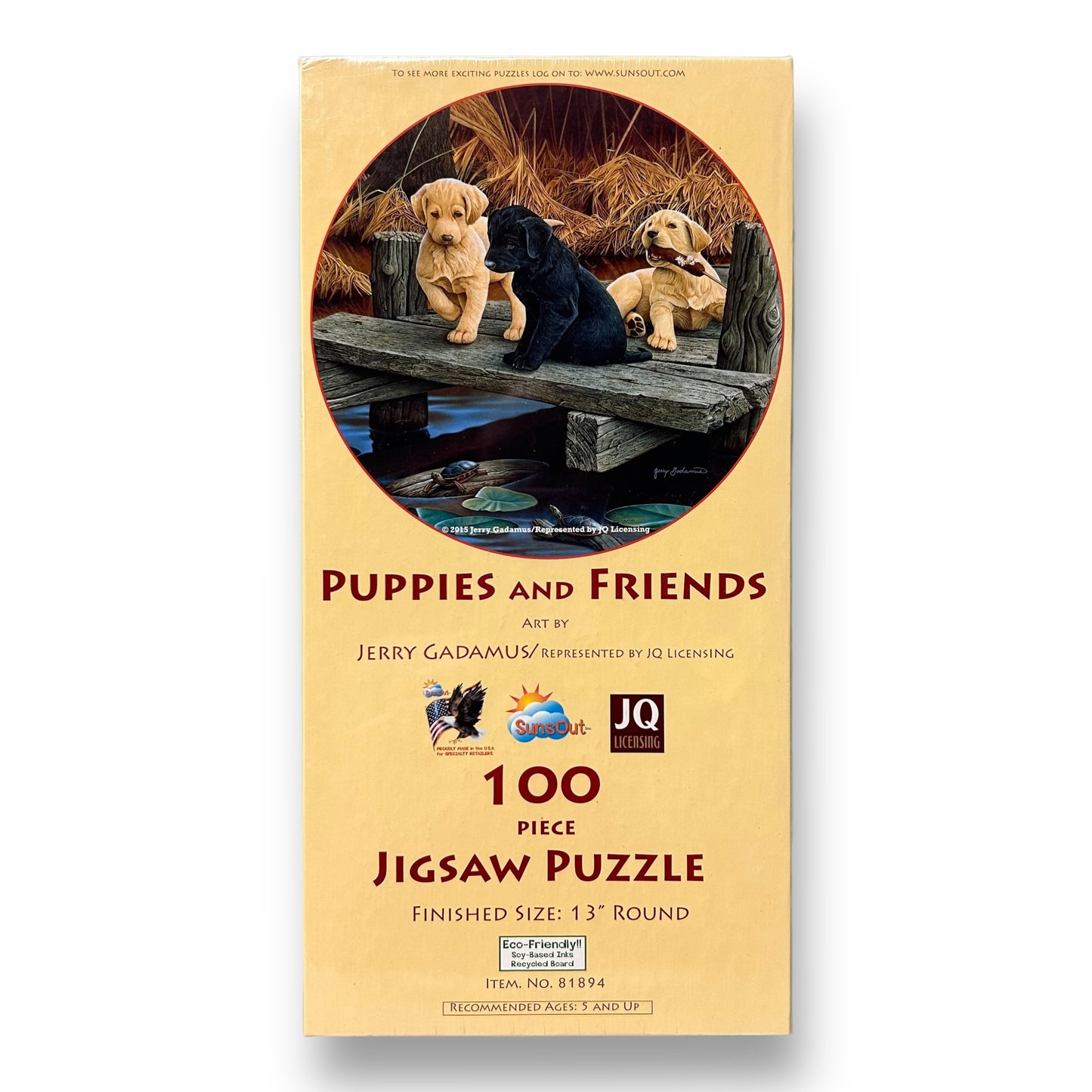 NEW! 100 Piece Jigsaw Puzzle: Puppies and Friends