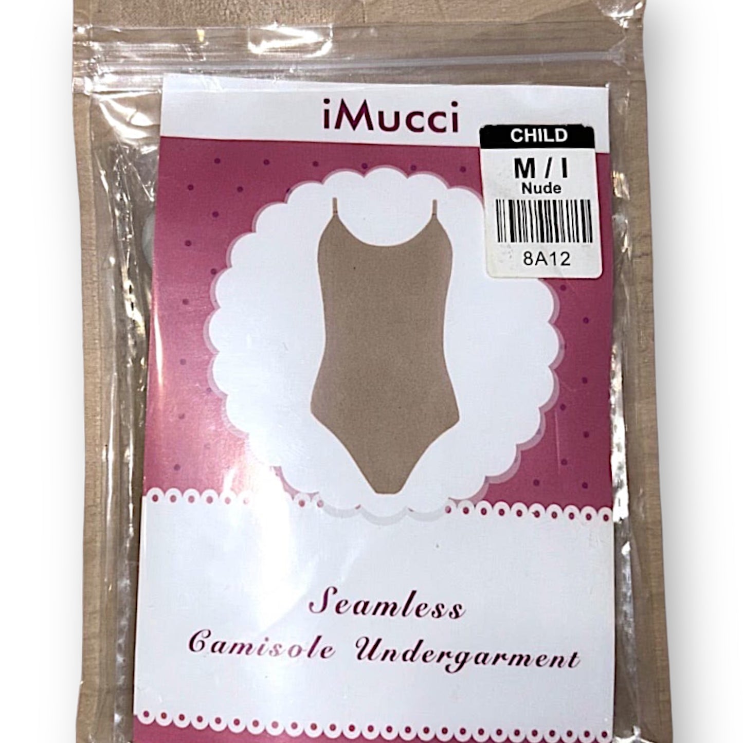 NEW! iMucci Child Size 8/10 Nude Seamless Camisole Ballet Undergarment