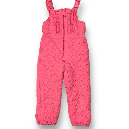 Girls Gap Size 5 Pink Heart Quilted Bib Overalls Snow Suit
