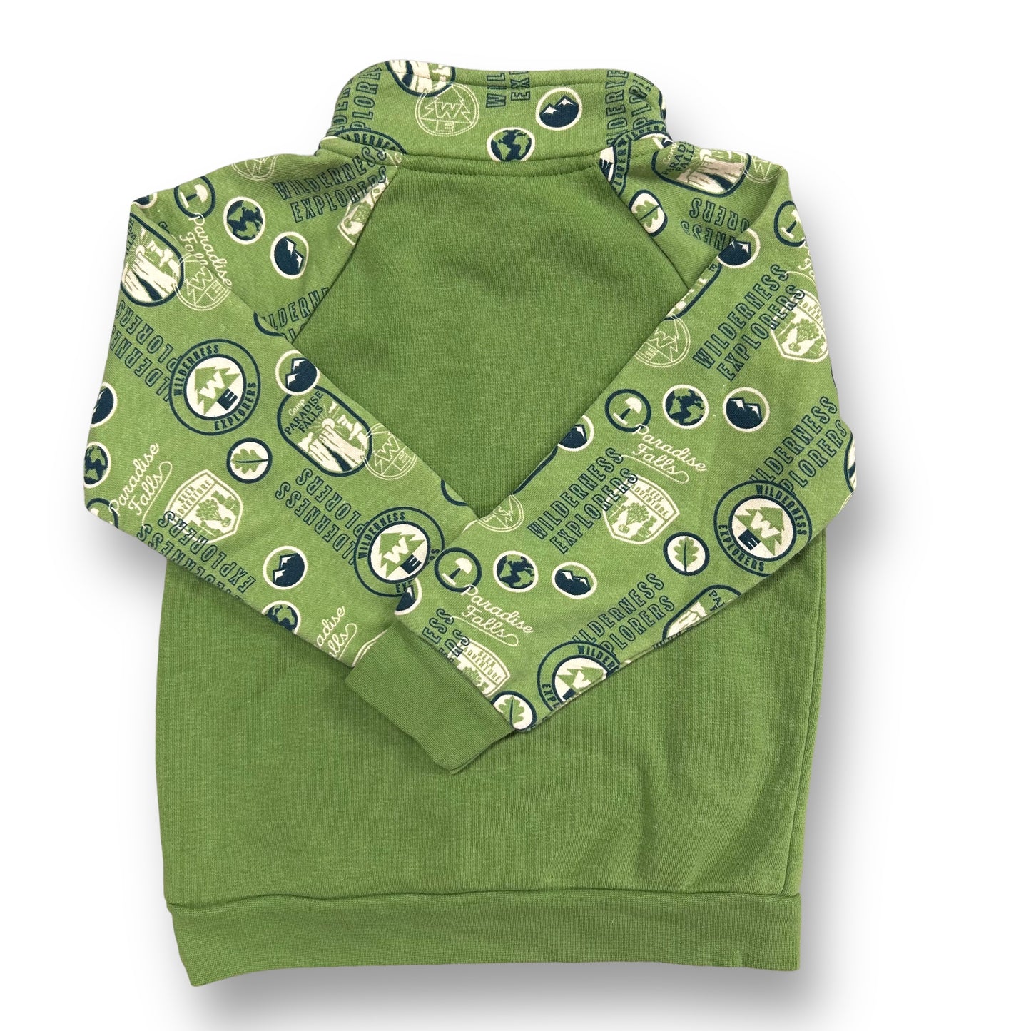 Boys Pixar Size 3T Green Quarter-Zip Pullover Sweatshirt