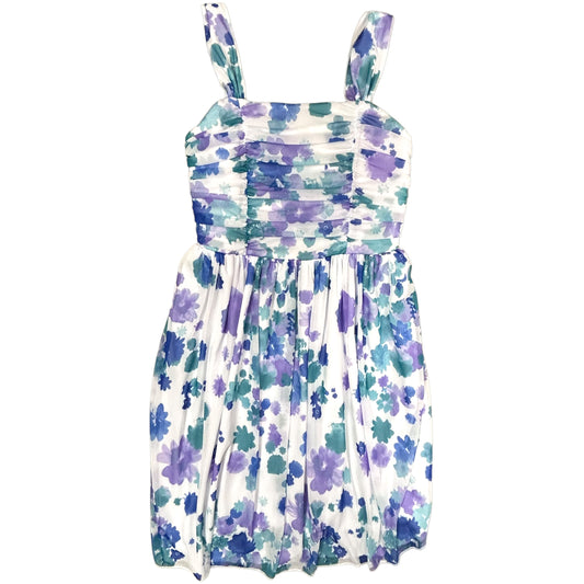 Girls Speechless Size 14 Teal & Purple Floral Print Fancy Sun Dress