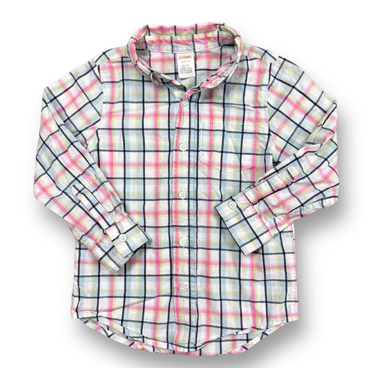 Boys Gymboree Size 3-4 XS Pastel Plaid Button Down Shirt
