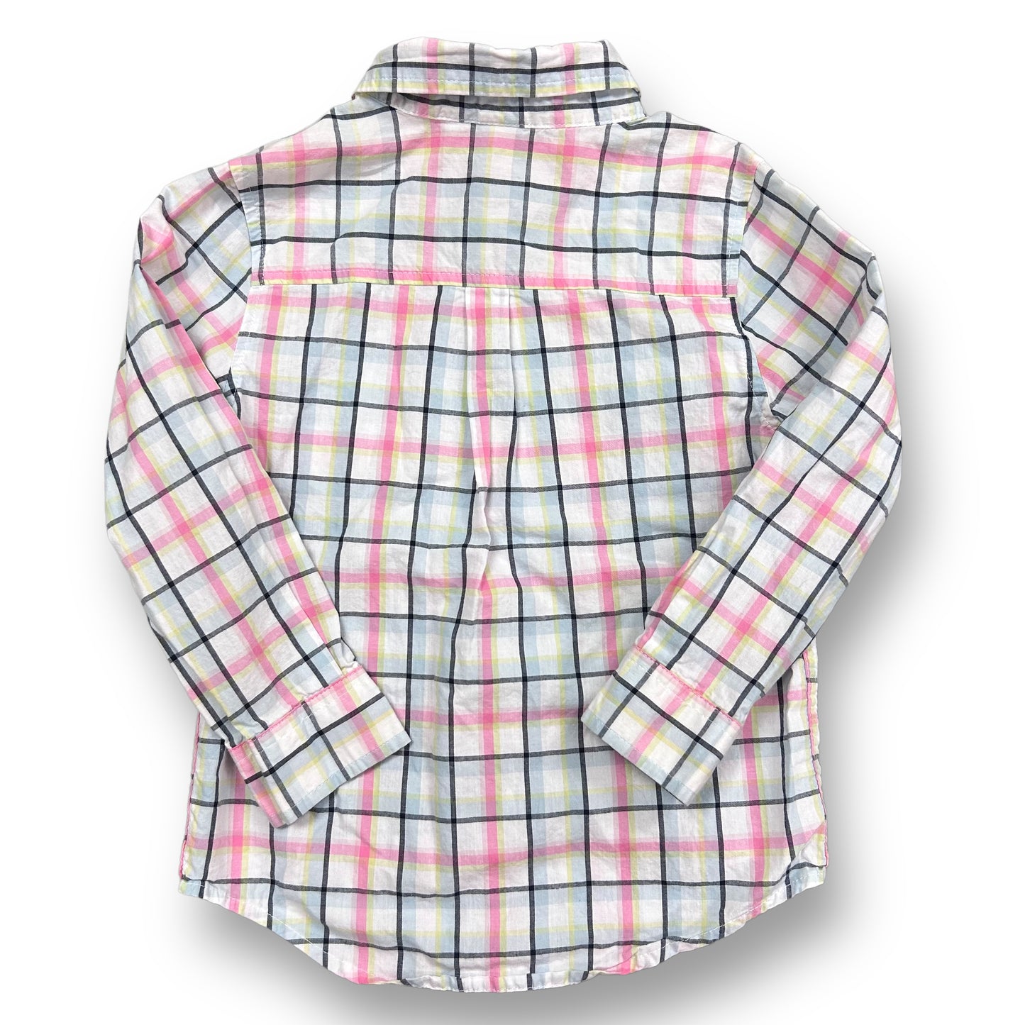 Boys Gymboree Size 3/4 Pastel Plaid Button Down Shirt