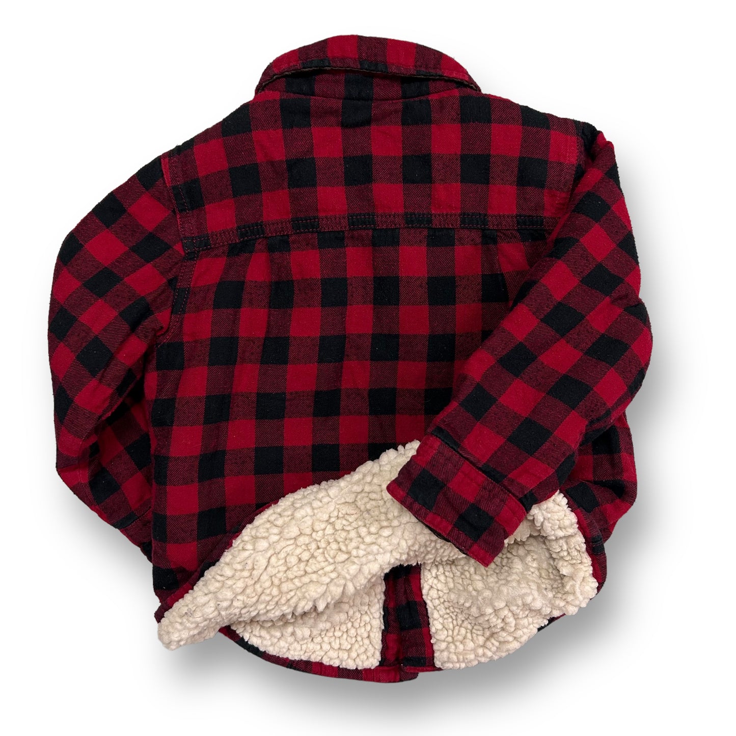 Boys Gap Size 3 Red Plaid Sherpa Lined Lumberjack Outerwear