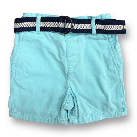 Boys Children's Place Size 18-24 Months Aqua Belted Khaki Shorts