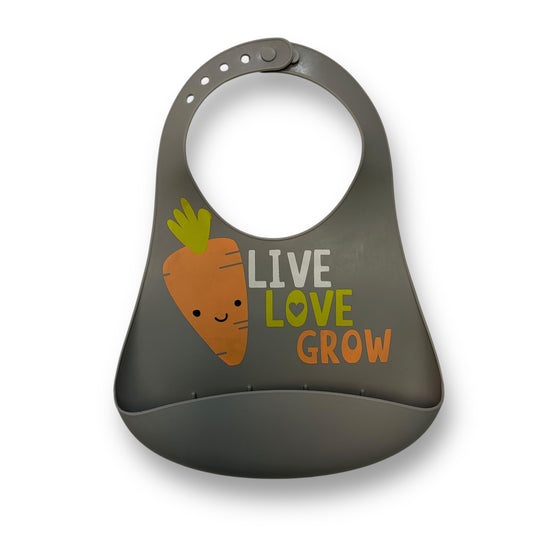 Live Love Grow 100% Silicone Adjustable Catch-All Baby Bib